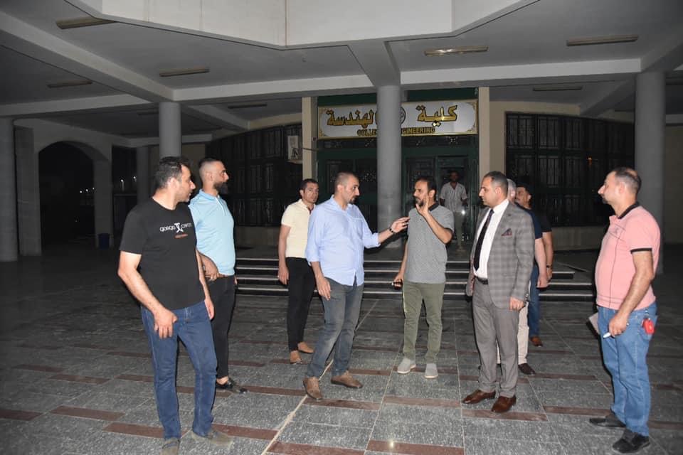 لجنة متابعة اجراءات السلامة في الجامعة العراقية في زيارة ميدانية لمباني الكليات