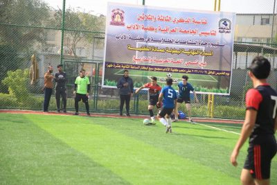 قسم التاريخ يحصل على المركز الاول في بطوله خماسي كرة القدم