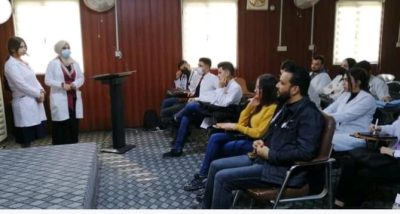 تكسر الاقراص الدموية المناعي محاضرة علمية نظمها المركز الوطني لبحوث وعلاج امراض الدم بالتعاون مع كلية الطب بالجامعة العراقية