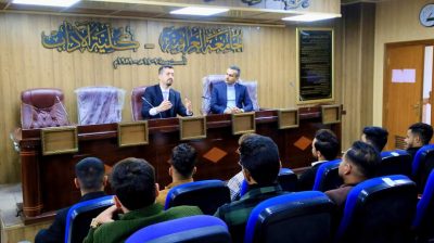 كلية الآداب بالتعاون مع كلية العلوم الاسلامية تقيمان ورشة عمل مشتركة بعنوان اهمية اللغة الانكليزية لطلبة العلوم الشرعية