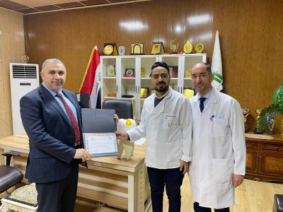 كلية طب الاسنان تثمن جهود الطالب بركات عبد الرزاق